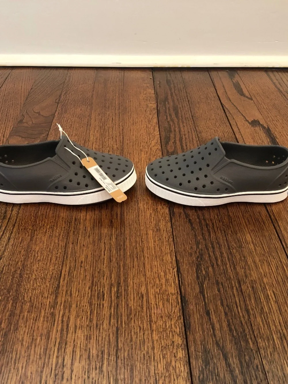 NWT Native Miles Toddler Shoes, Dublin Grey/Shell White, Size C10